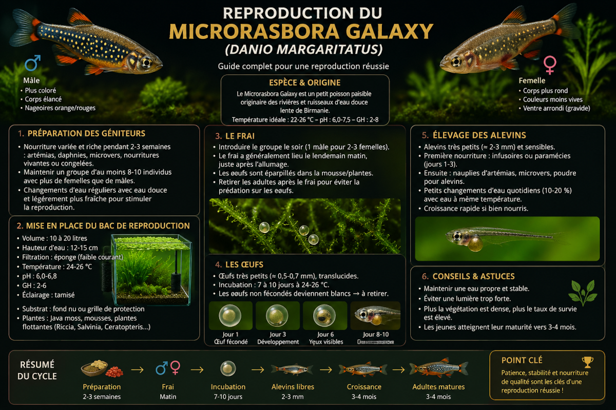 reproduction rasboras Galaxie