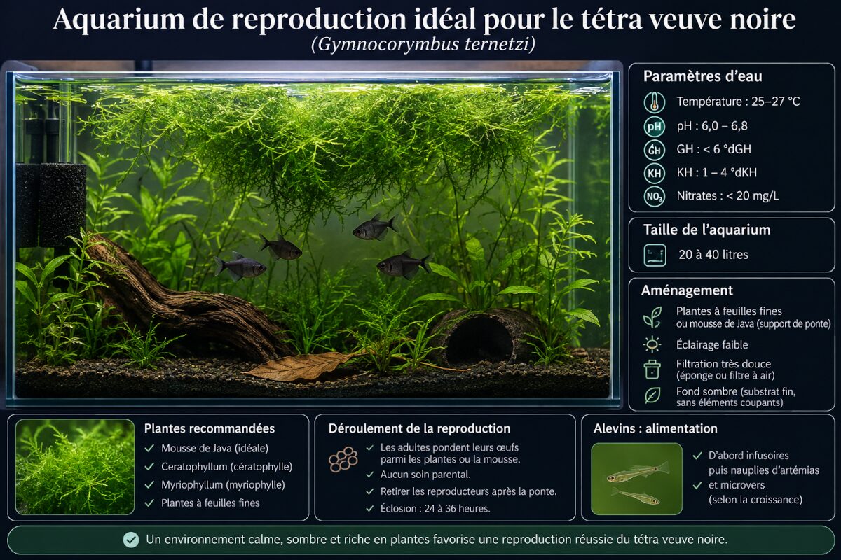 aquarium repro tetra veuve noire